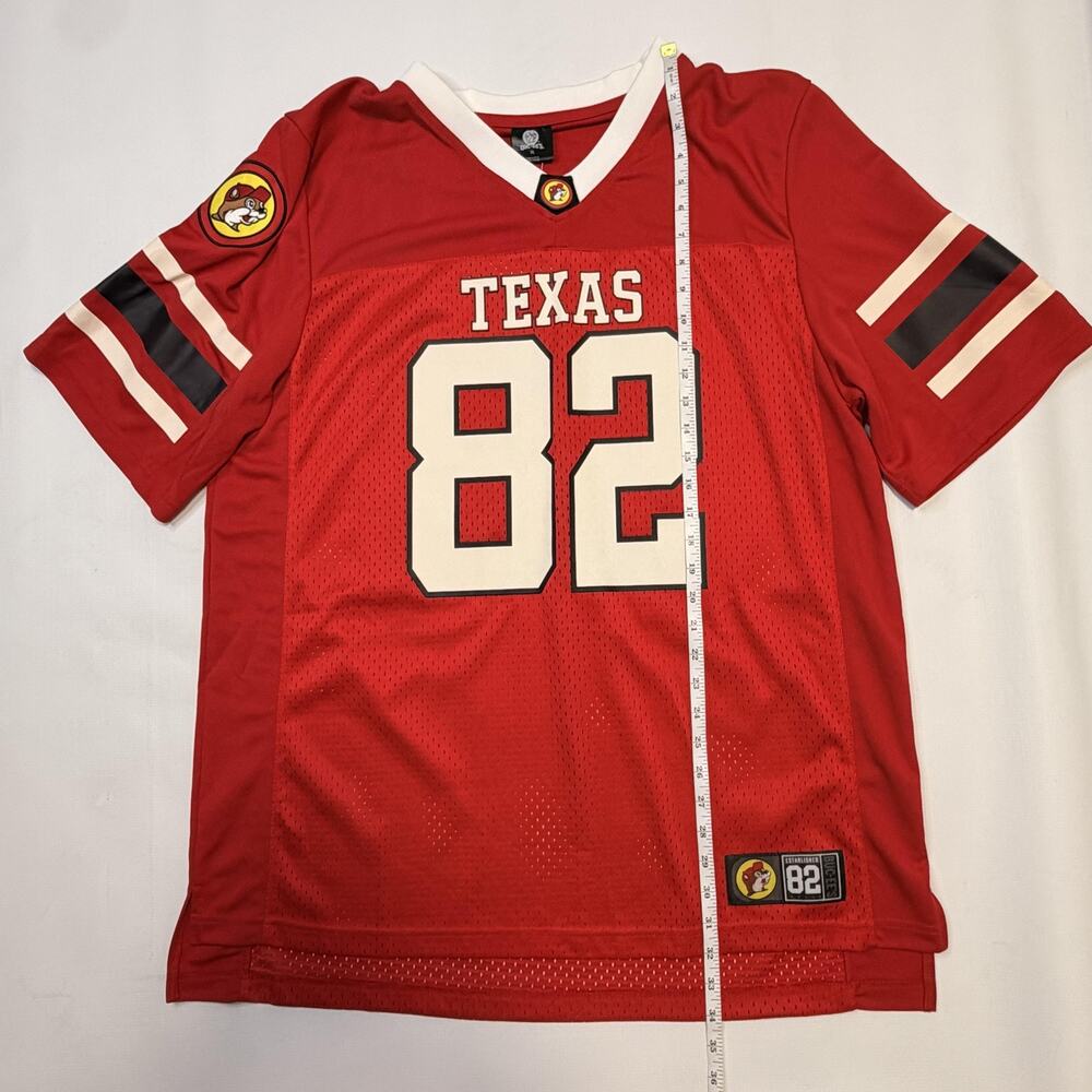Buc-ee's Football Jersey Mens XL Red Texas 82 V Neck Mesh Lightweight Game - Picture 4 of 8